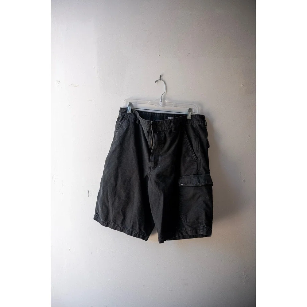Vans Mens Cargo Shorts Faded Black Skate Utility Pockets Size 34